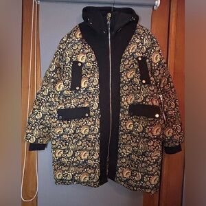 Unique Antik Batik Warm Stylish Oversized Winter Coat S/38